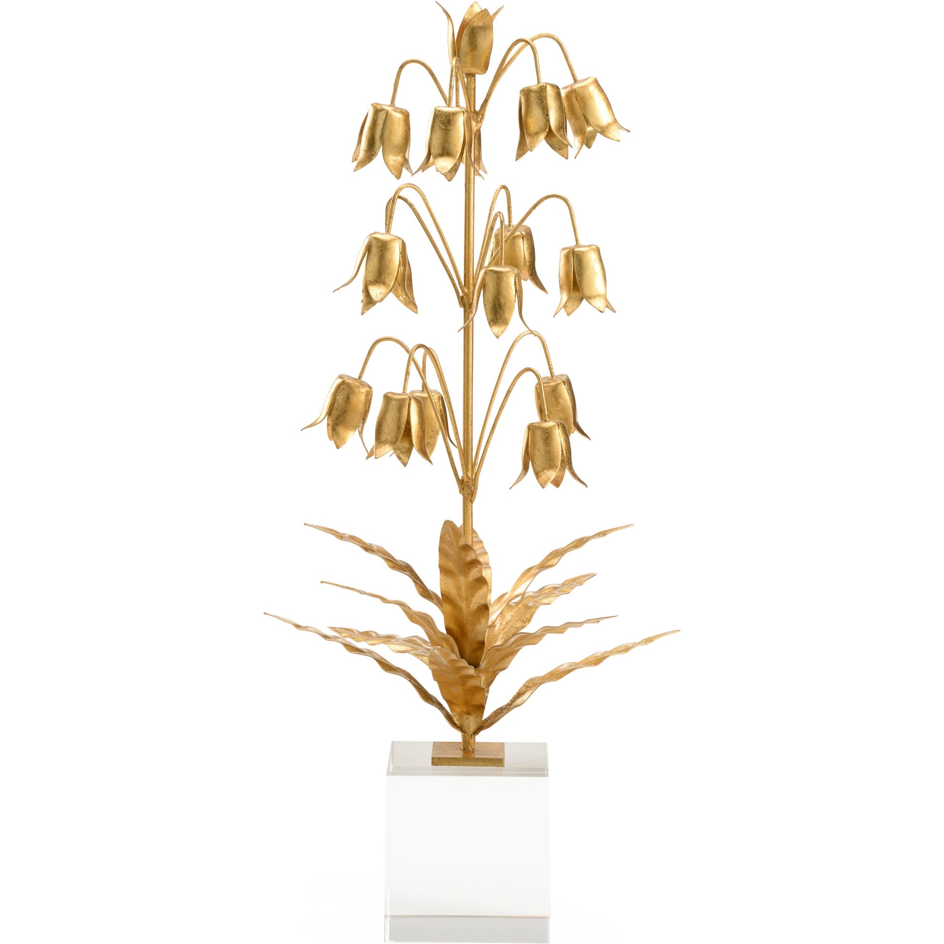 Lily of the Valley by Chelsea House in metallic gold, clear. Made from iron in a modern style.