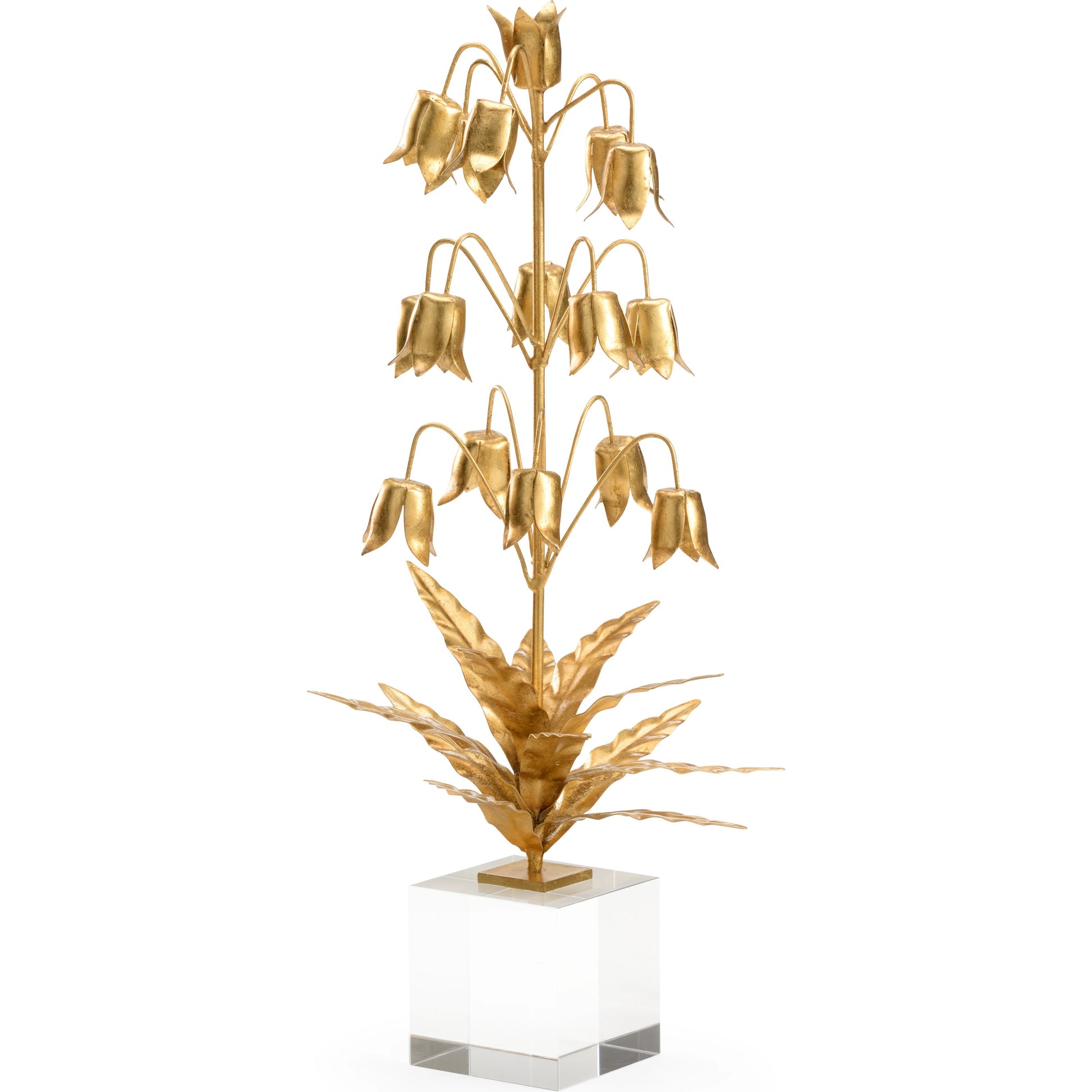 Lily of the Valley by Chelsea House in metallic gold, clear. Made from iron in a modern style.