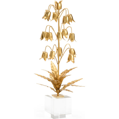 Lily of the Valley by Chelsea House in metallic gold, clear. Made from iron in a modern style.