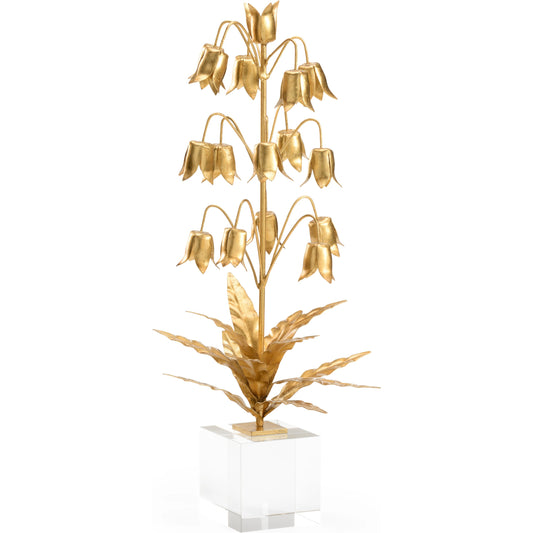 Lily of the Valley by Chelsea House in metallic gold, clear. Made from iron in a modern style.