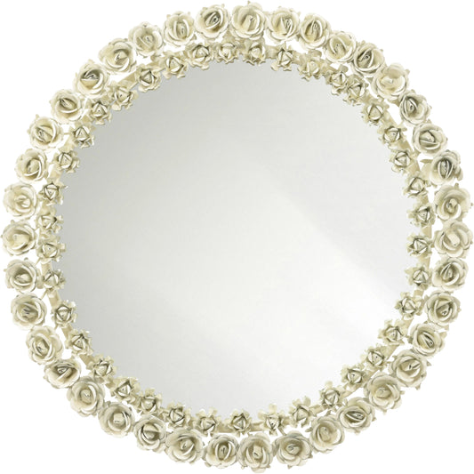 Flourish Mirror by Chelsea House in antique white, clear, plain. Made from iron/mirror in a modern style.