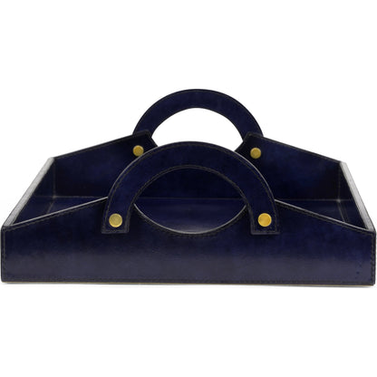Leather Tray by Chelsea House. Made from leather on wood in a modern style.