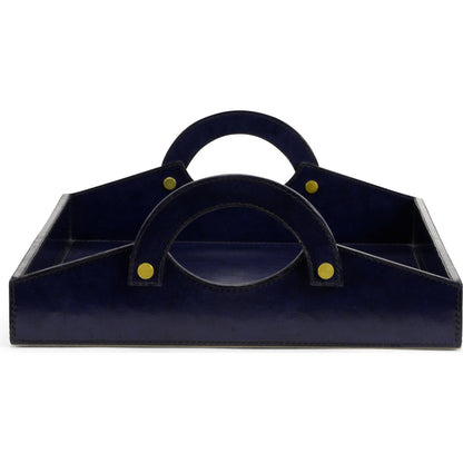 Leather Tray by Chelsea House. Made from leather on wood in a modern style.