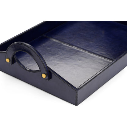 Leather Tray by Chelsea House. Made from leather on wood in a modern style.