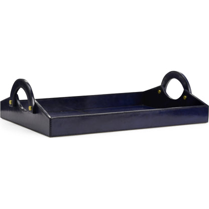 Leather Tray by Chelsea House. Made from leather on wood in a modern style.