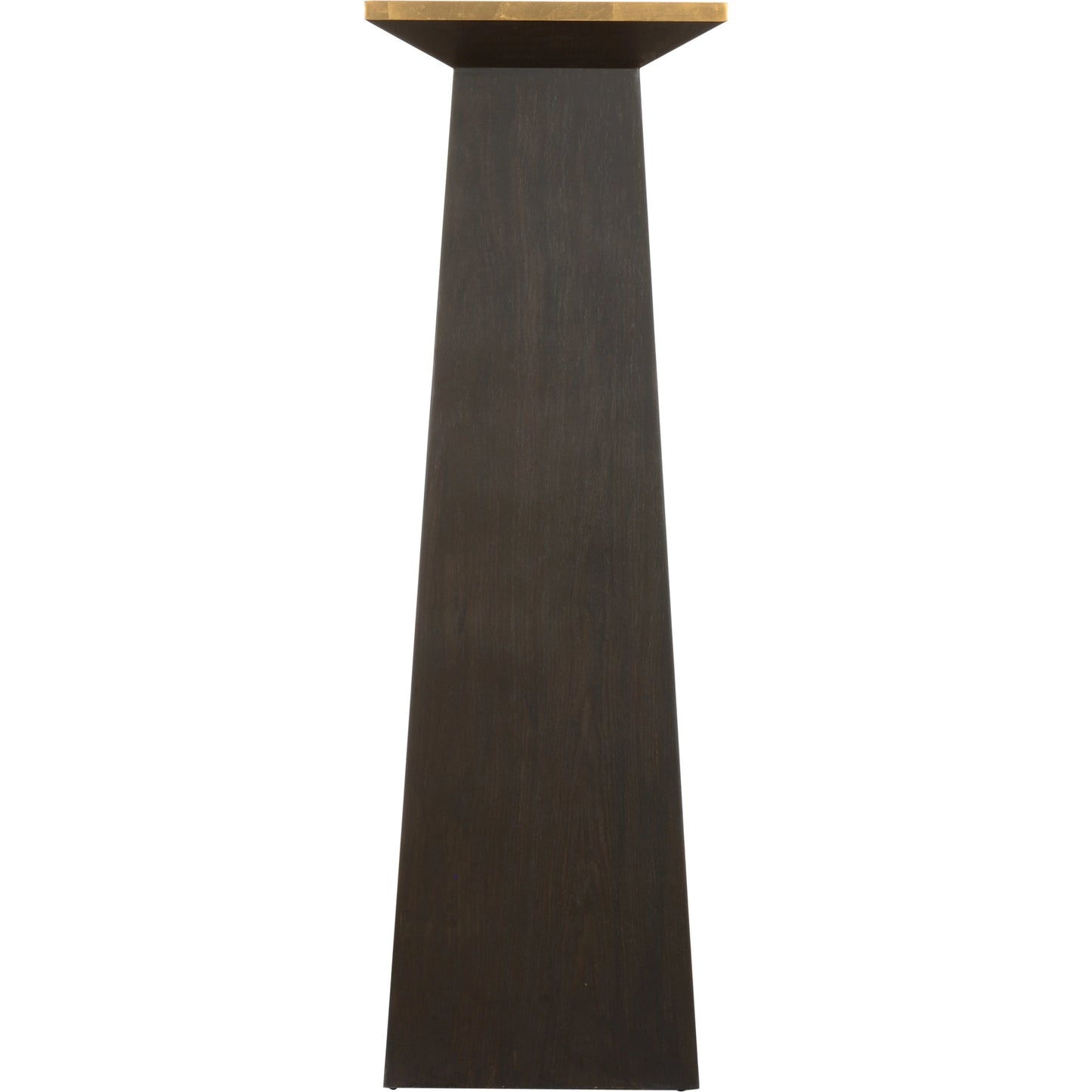002 SI-2105483 | Additional Silo | High Top Pedestal by Chelsea House in walnut, antique gold leaf. Made from wood/glass in a modern style.