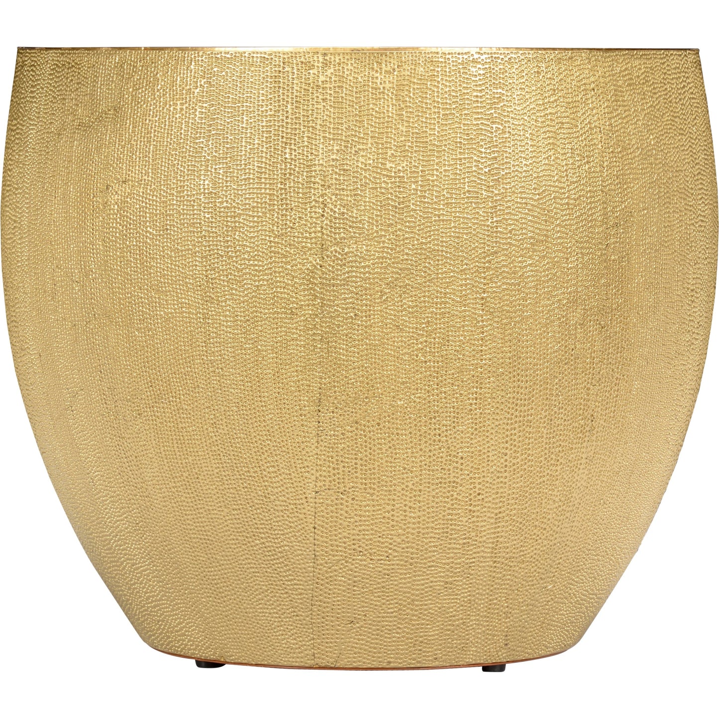 002 SI-2105484 | Additional Silo | Drum Table by Chelsea House in cognac, hammered antique. Made from leather on wood in a modern style.