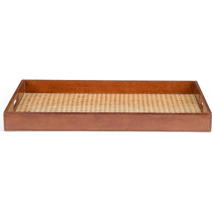 Leather Tray by Chelsea House. Made from leather on wood in a modern style.