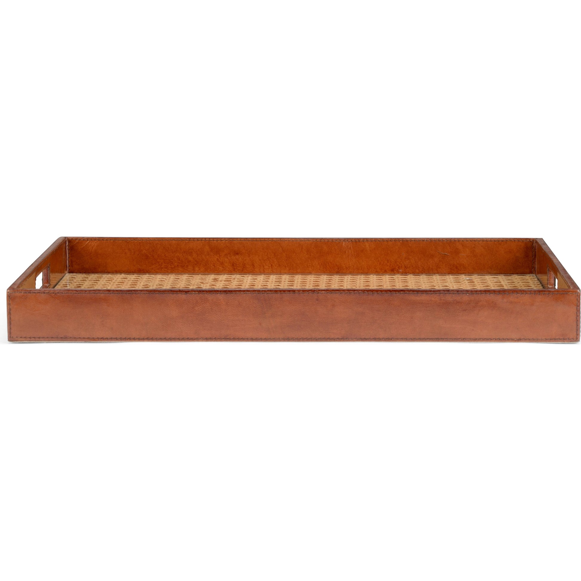 Leather Tray by Chelsea House. Made from leather on wood in a modern style.