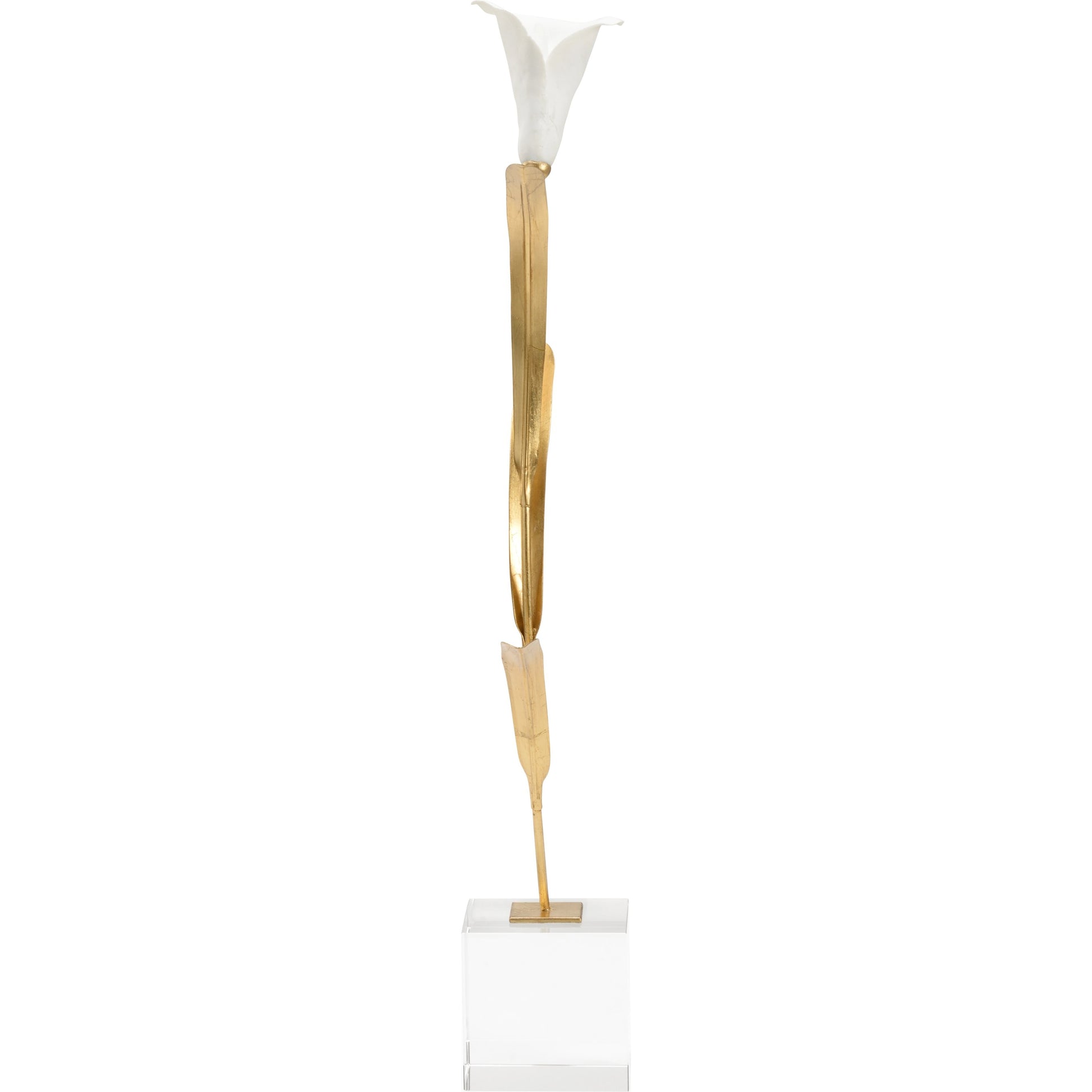 Calla Lily on Stand by Chelsea House in white, gold leaf, clear. Made from unique in a modern style.
