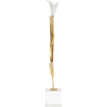 Calla Lily on Stand by Chelsea House in white, gold leaf, clear. Made from unique in a modern style.
