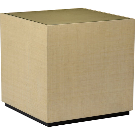 Captiva Bunching Table by Chelsea House. Made from raffia on wood/tempered glass in a modern style.