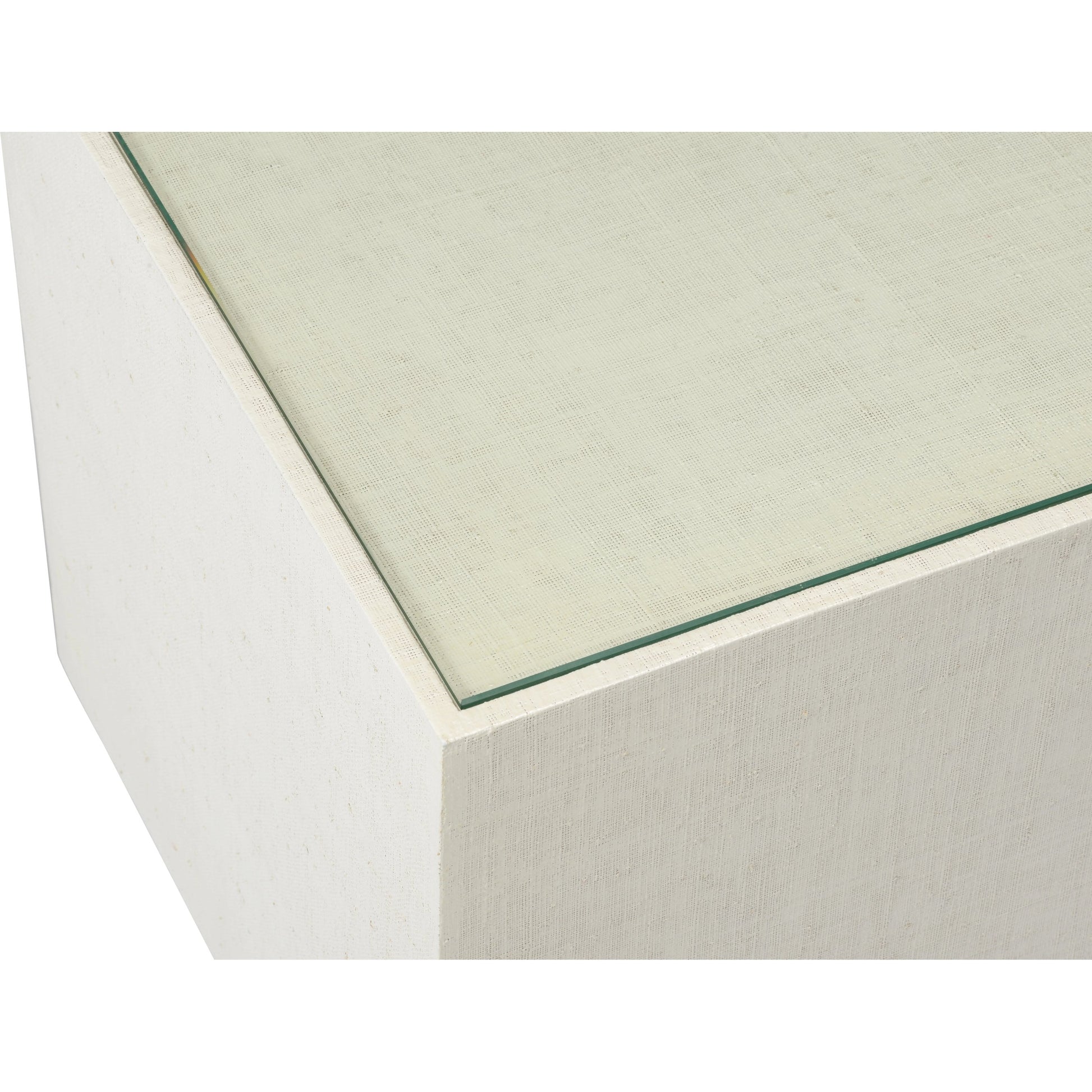 Captiva Bunching Table by Chelsea House. Made from raffia on wood/tempered glass in a modern style.