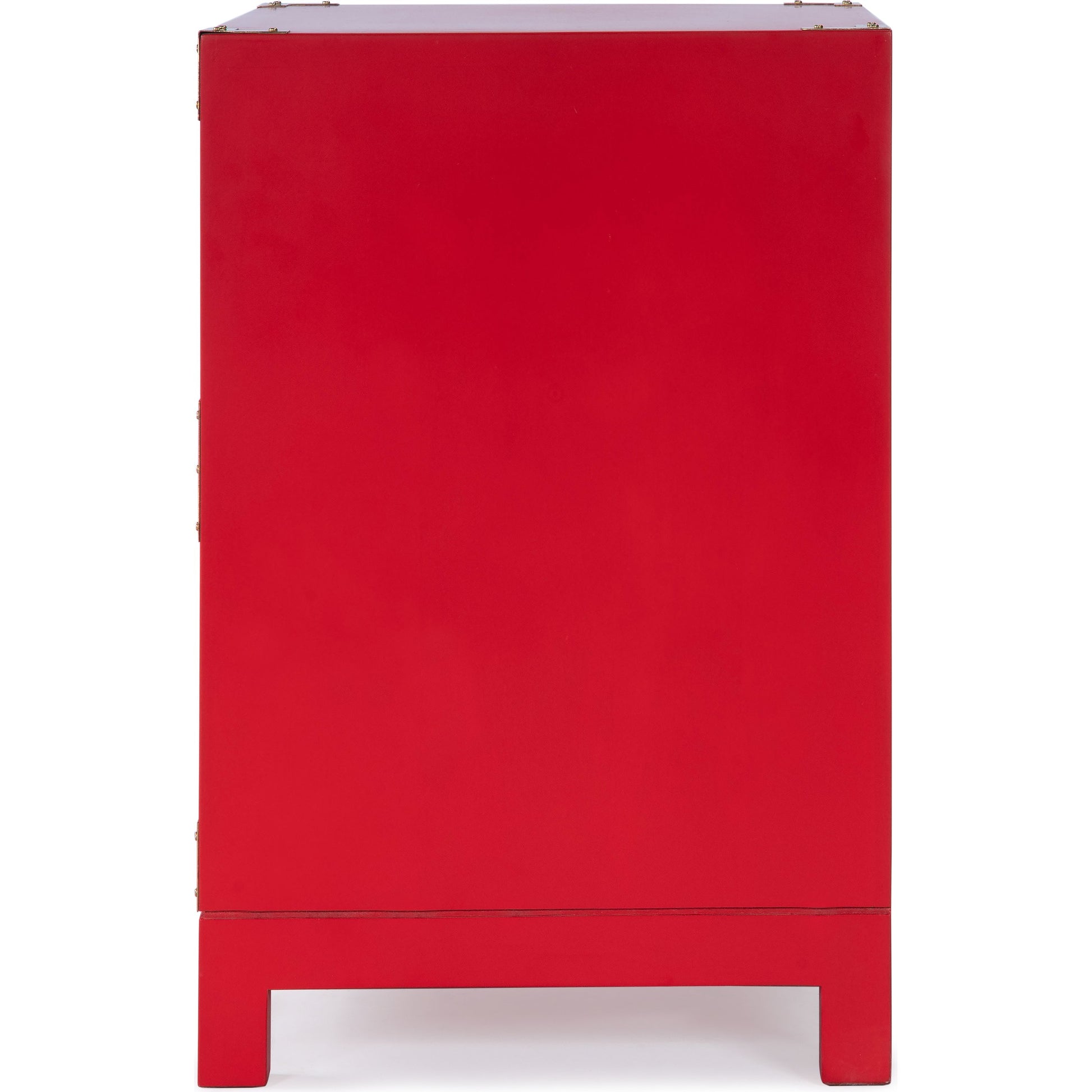 Ardennes Red Campaign Chairside Chest by Butler Specialty Company in red and red. Made from mango wood solids, mdf in a eclectic & global style.