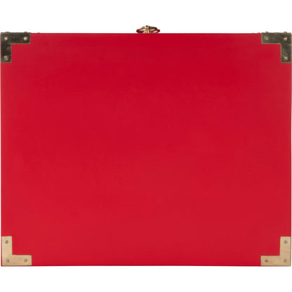 Ardennes Red Campaign Chairside Chest by Butler Specialty Company in red and red. Made from mango wood solids, mdf in a eclectic & global style.