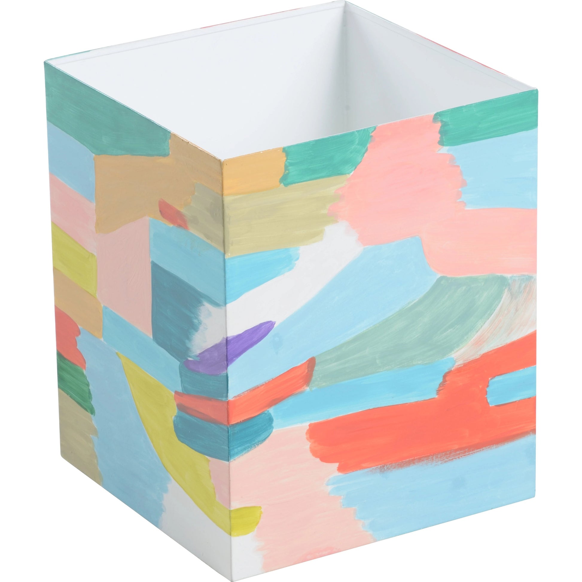 Rosie Wastebasket by Chelsea House in hand painted. Made from iron in a modern style.