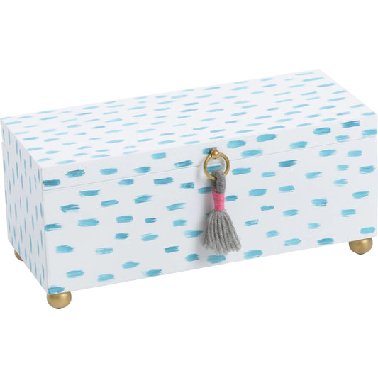 Speckled Box by Chelsea House in hand painted. Made from wood in a modern style.