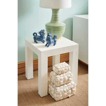 Sanibel Side Table by Chelsea House. Made from raffia on wood in a modern style.