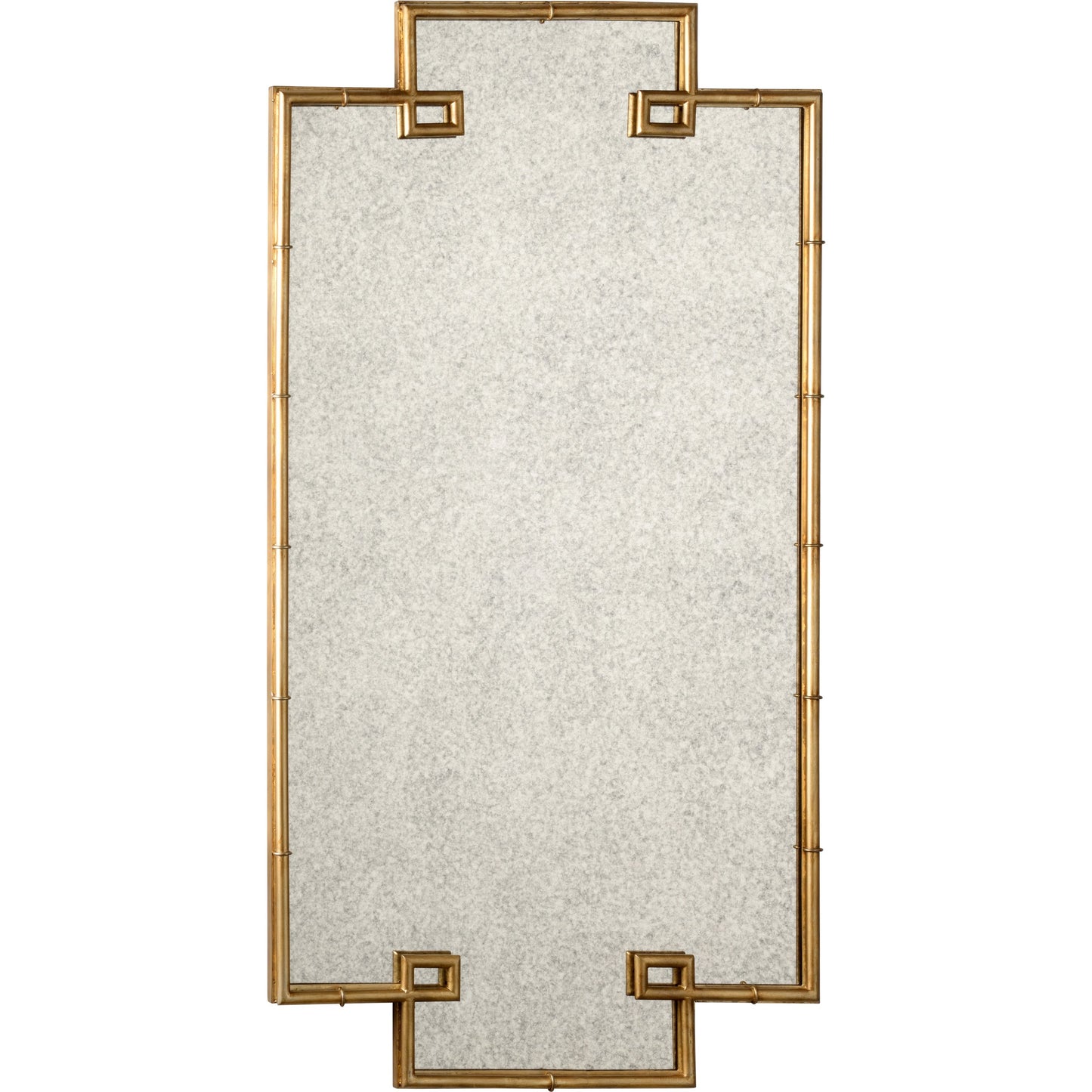 001 SI-2105548 | Primary Silo | Bamboo Rectangular Mirror by Chelsea House in antique gold, clear. Made from unique in a modern style.