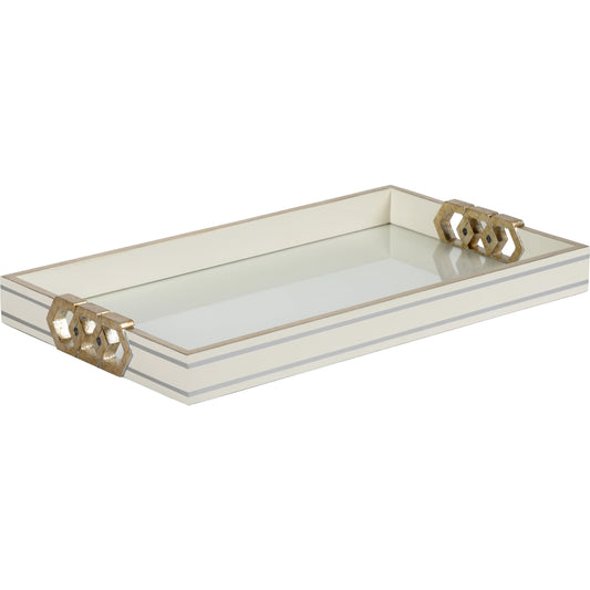 Copas Serving Tray by Chelsea House. Made from wood/glass in a modern style.