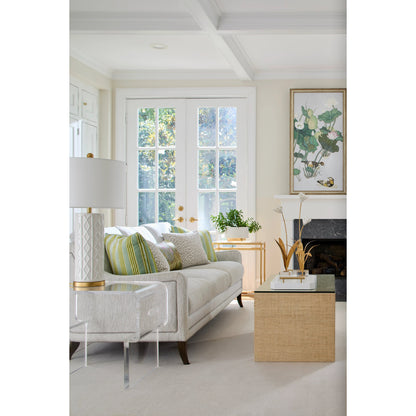Delilah Tray by Chelsea House in white, antique. Made from wood/brass in a modern style.