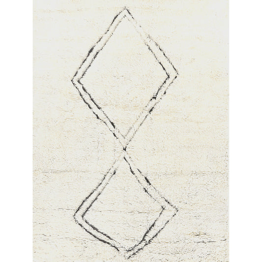 Moroccan 3853 Rug by Exquisite Rugs in ivory, black. Made from new zealand wool in a unique style.