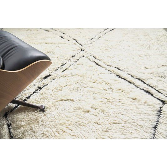 Moroccan Rug - Ivory, Black by Exquisite Rugs in ivory/black. Made from ivory in a unique style.
