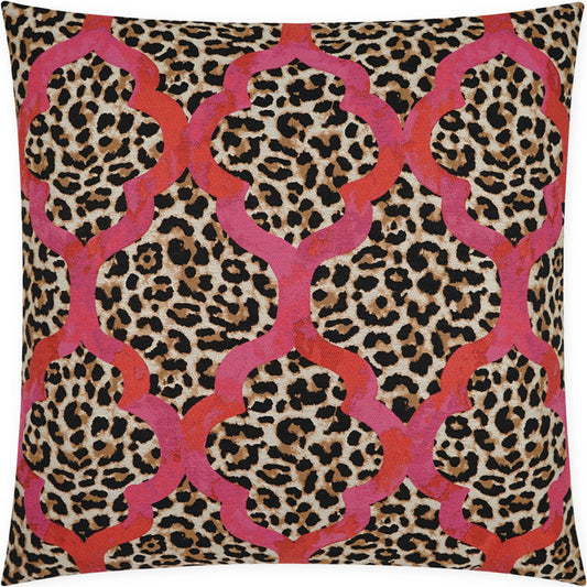 Obsessed Throw Pillow by DV Kap Home in fuchsia. Made from 36.29% pcr poly, 35.56% rayon, 17.31% cotton in a modern style.