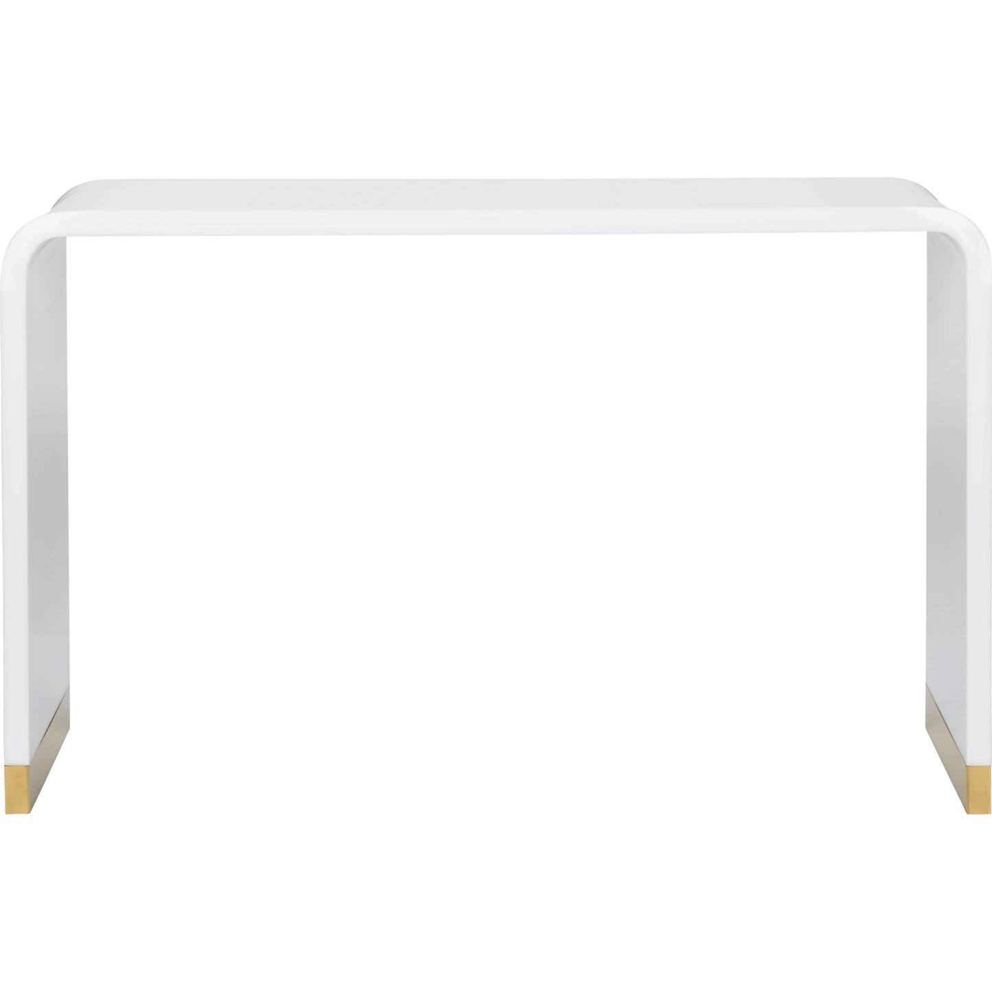 002 SI-2105582 | Additional Silo | Waterfall White Acrylic Console by Chelsea House in white, polish. Made from acrylic/brass in a modern style.