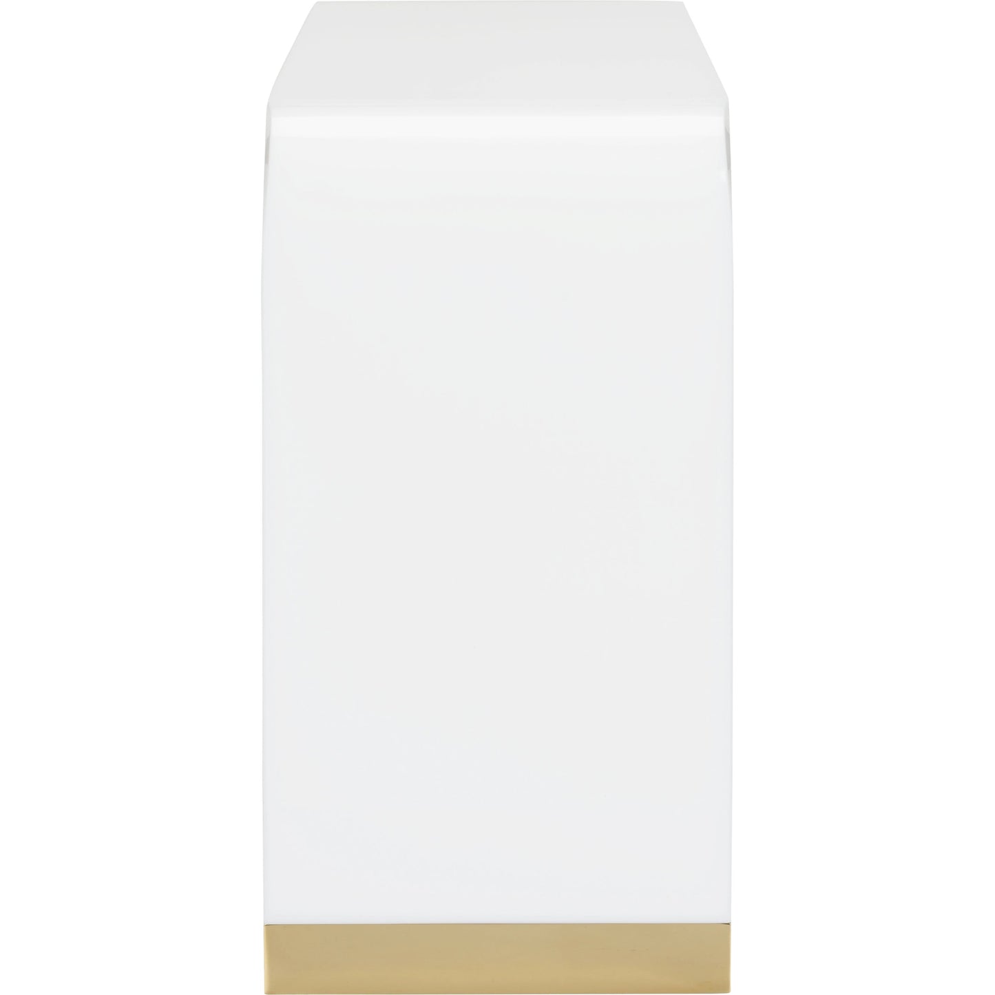 003 SI-2105582 | Additional Silo | Waterfall White Acrylic Console by Chelsea House in white, polish. Made from acrylic/brass in a modern style.