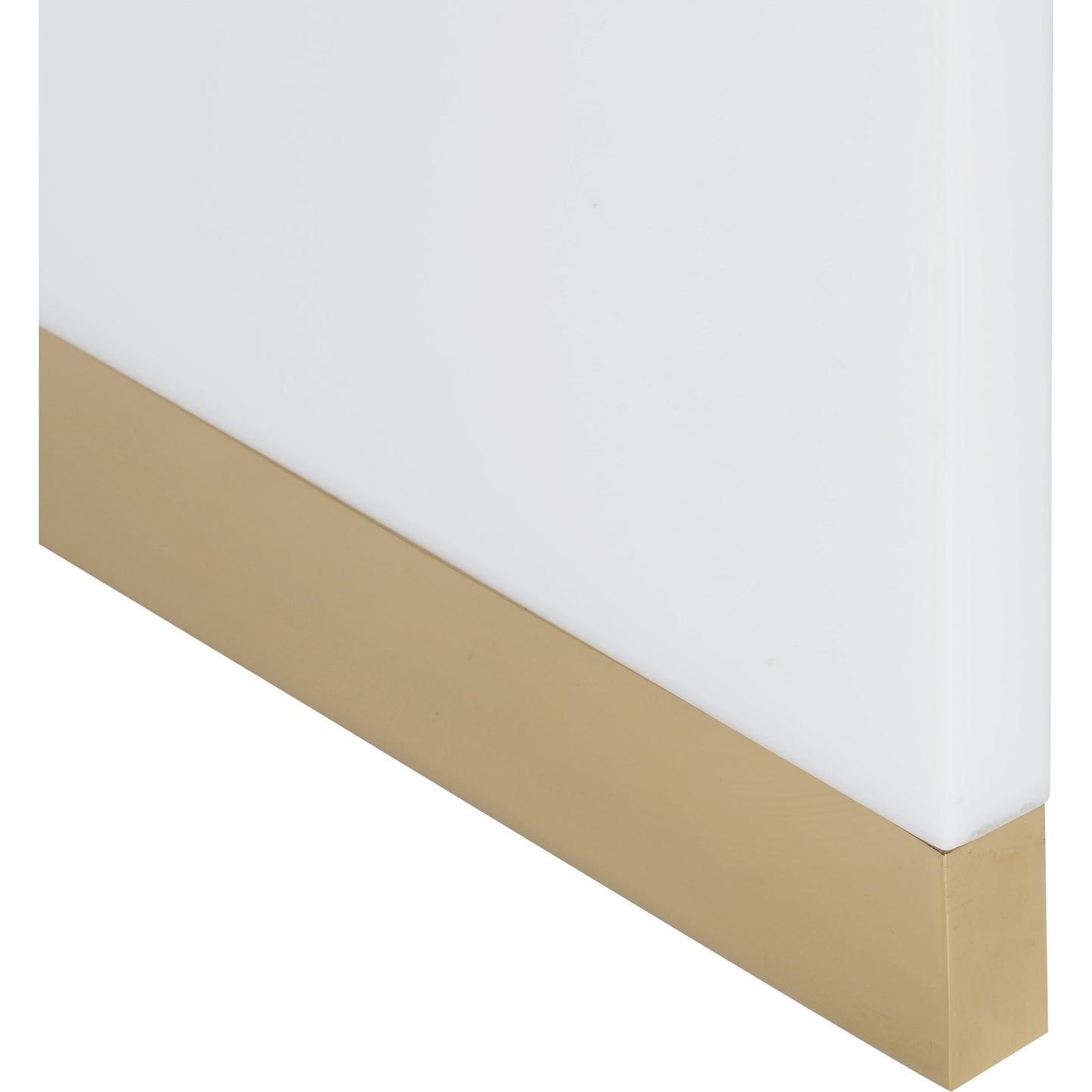 004 SI-2105582 | Closeup | Waterfall White Acrylic Console by Chelsea House in white, polish. Made from acrylic/brass in a modern style.