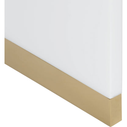 Waterfall Raffia Coffee Table by Chelsea House in cream, antique, clear, tempered. Made from raffia/brass/glass in a modern style.