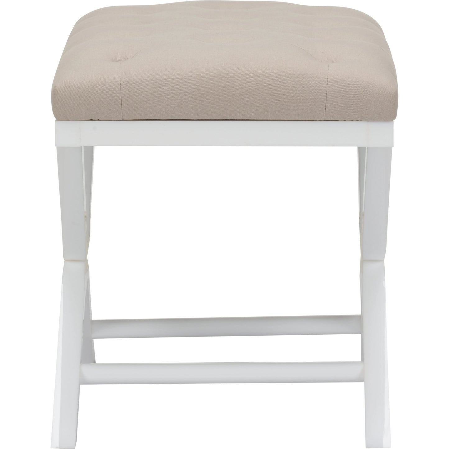 003 SI-2105583 | Additional Silo | Soho Tufled Bench by Chelsea House in white, natural. Made from acrylic/muslin in a modern style.