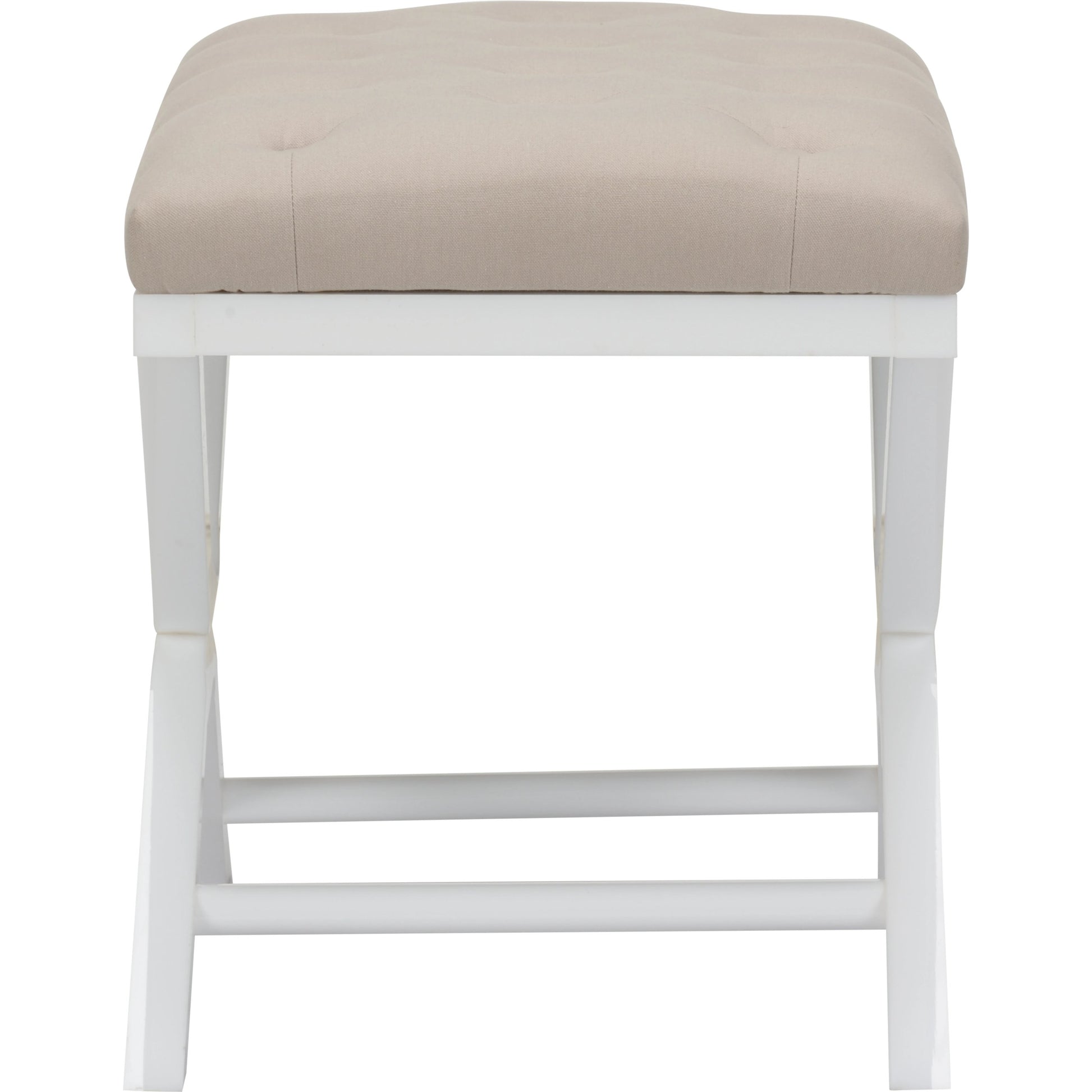 Soho Tufled Bench by Chelsea House in white, natural. Made from acrylic/muslin in a modern style.