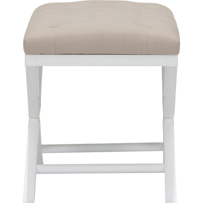Soho Tufled Bench by Chelsea House in white, natural. Made from acrylic/muslin in a modern style.
