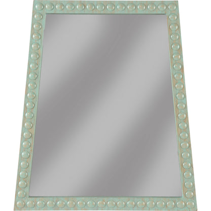 Trapezoid Mirror by Chelsea House in white washed tan, clear, plain. Made from wood/mirror in a modern style.