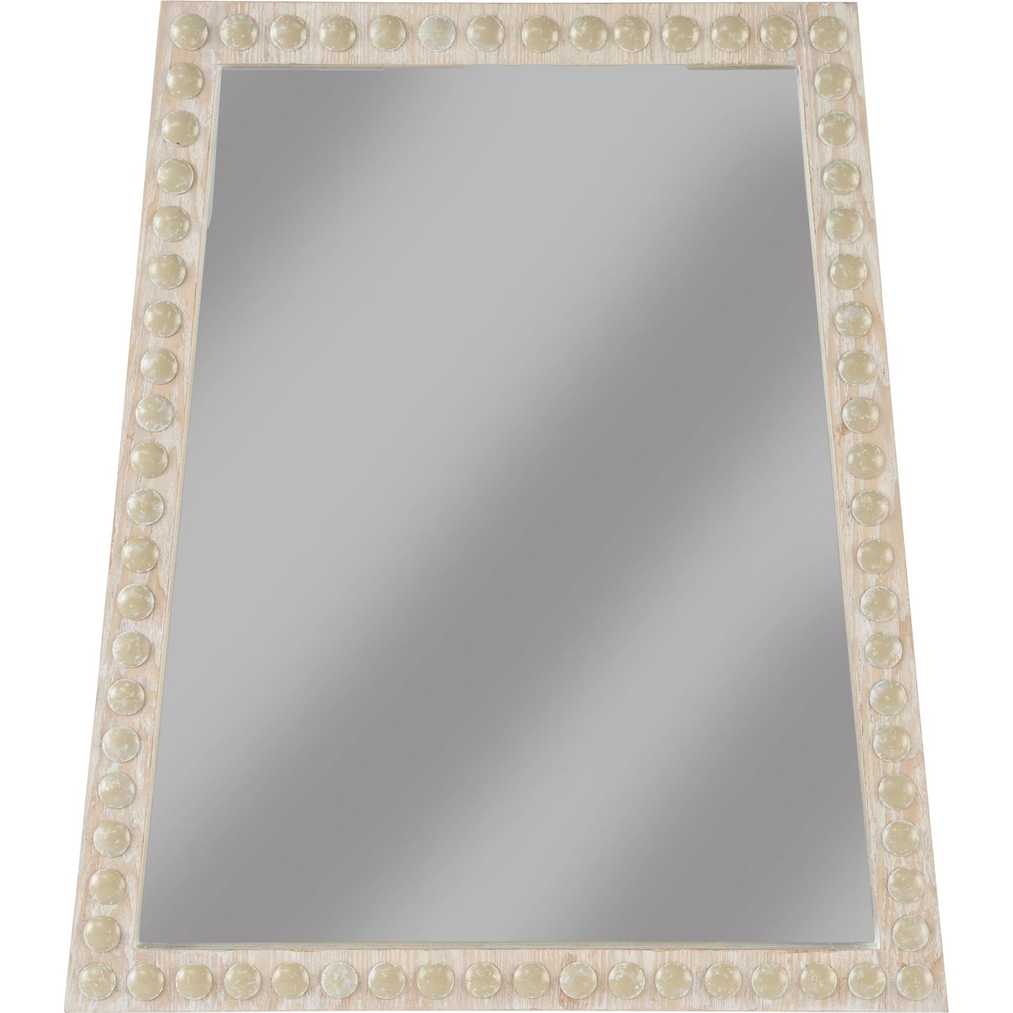 001 SI-2105597 | Primary Silo | Trapezoid Mirror by Chelsea House in white washed tan, clear, plain. Made from wood/mirror in a modern style.