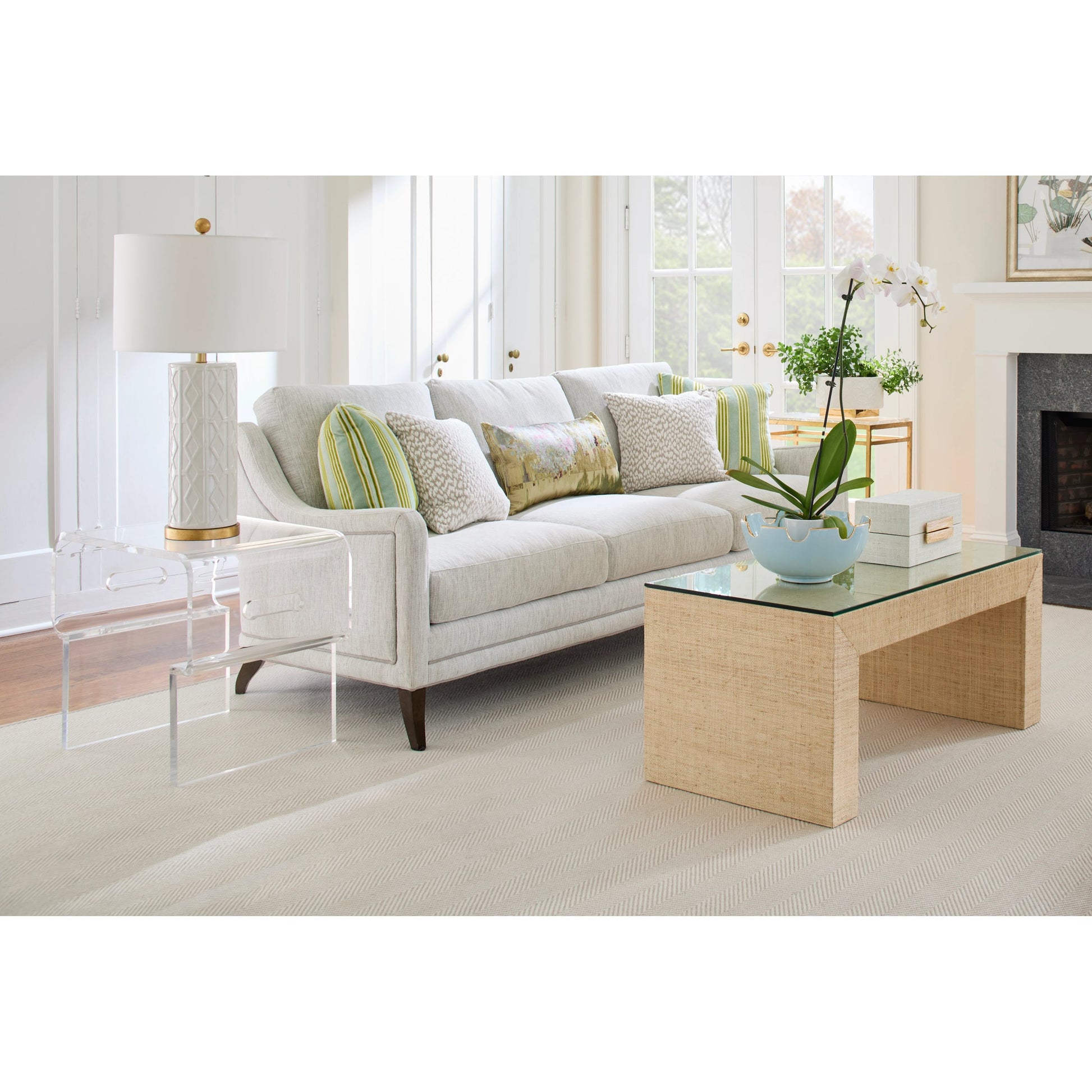 Raffia Boxes by Chelsea House. Made from unique in a transitional style.