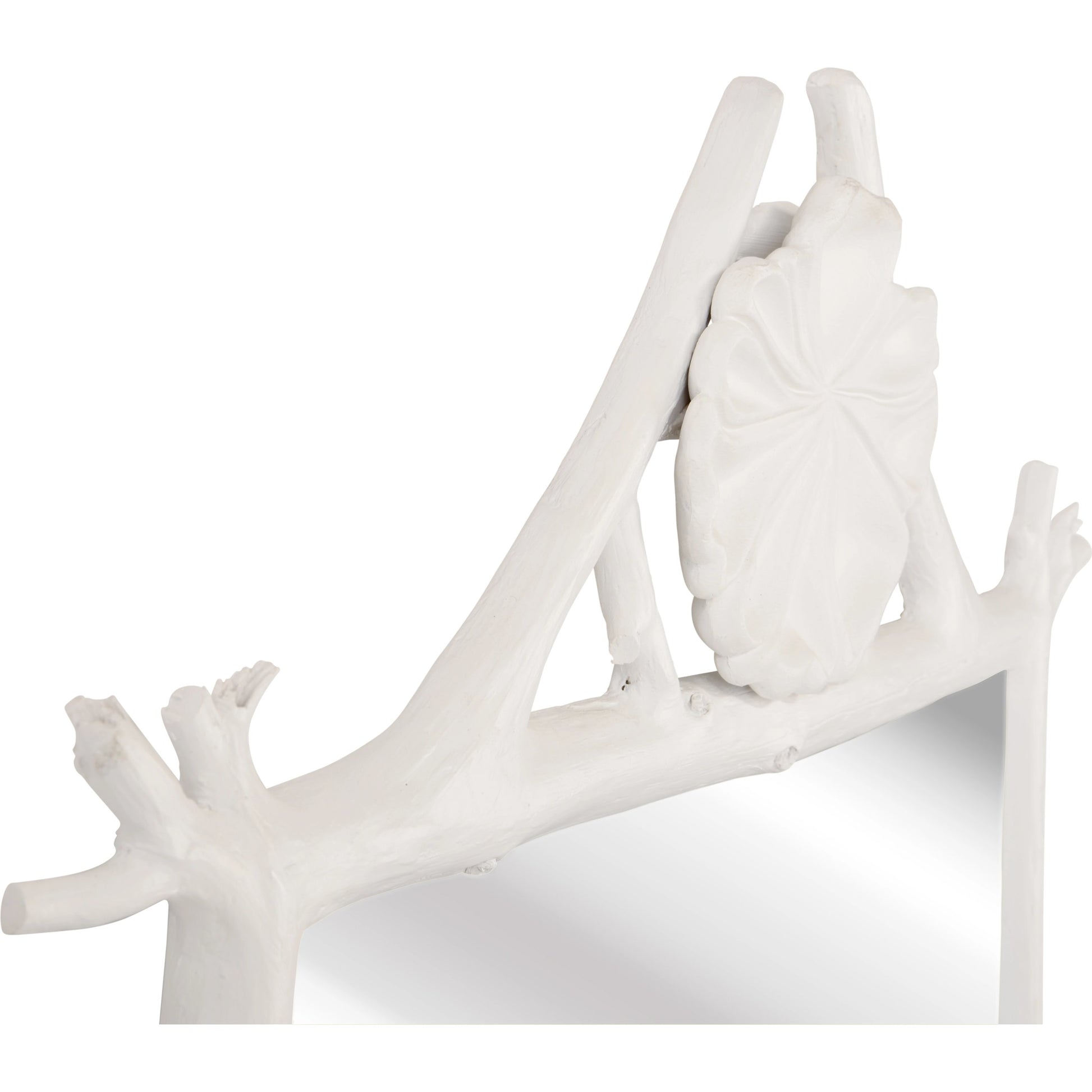 Grotto Mirror by Chelsea House in faux bois white, plain, clear. Made from composite/mirror in a modern style.