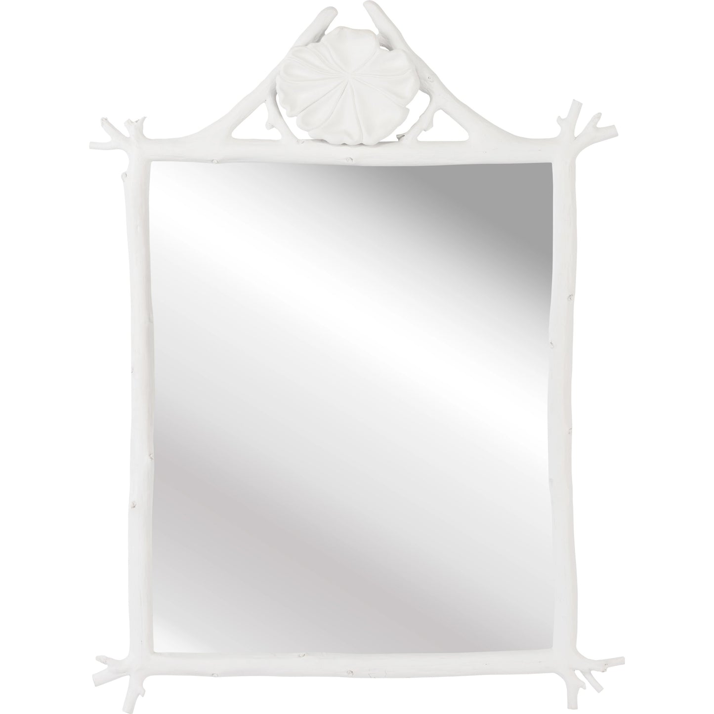 001 SI-2105610 | Primary Silo | Grotto Mirror by Chelsea House in faux bois white, plain, clear. Made from composite/mirror in a modern style.