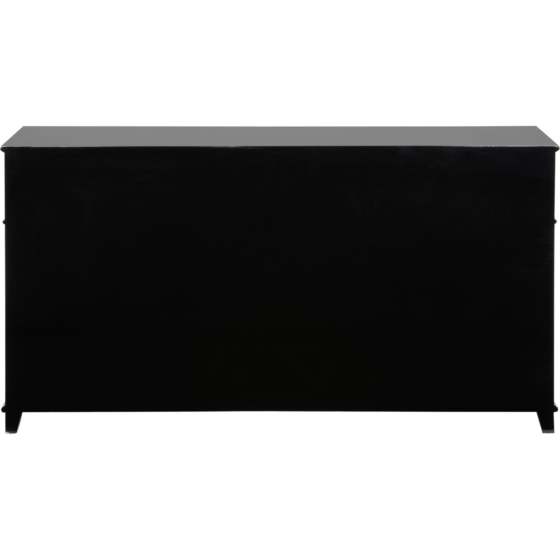 Palm Beach Buffet Cabinet by Chelsea House in gloss black, metallic gold, gold leaf. Made from wood in a modern style.