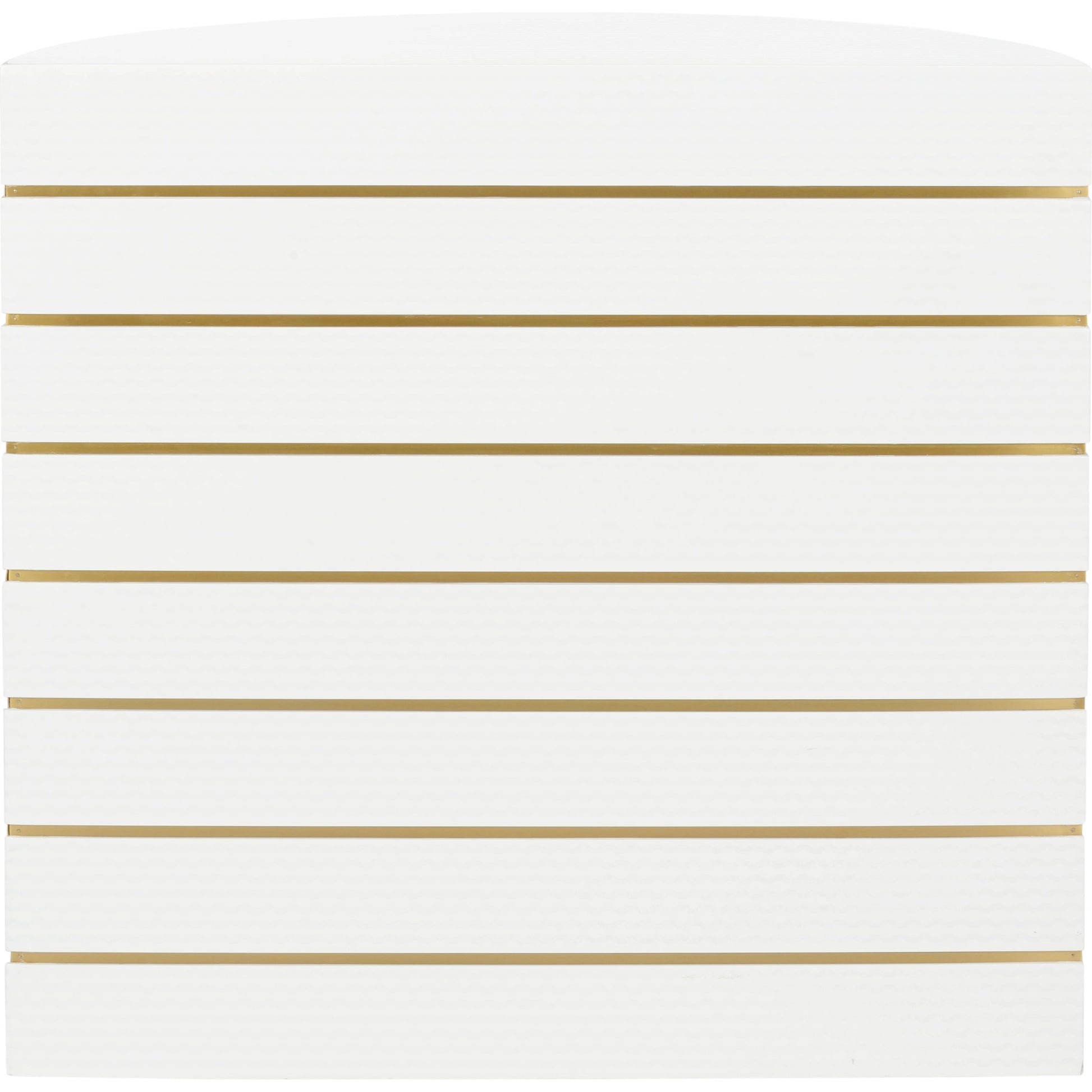 Luna Console by Chelsea House in white, silver, antique brass. Made from wood/metal in a modern style.