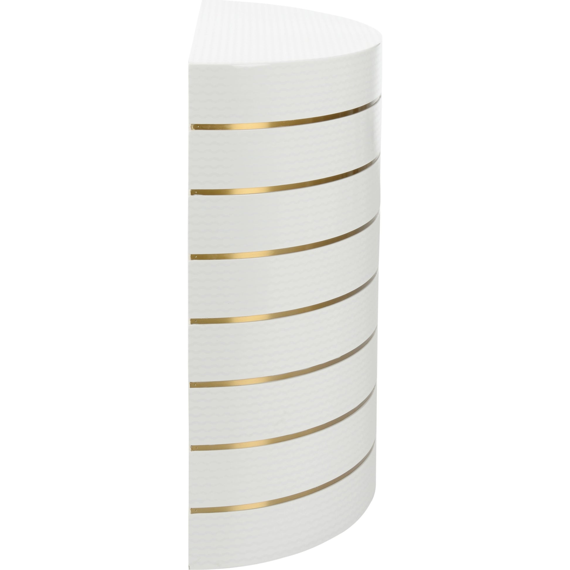 Luna Console by Chelsea House in white, silver, antique brass. Made from wood/metal in a modern style.