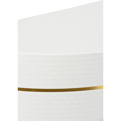 Luna Console by Chelsea House in white, silver, antique brass. Made from wood/metal in a modern style.