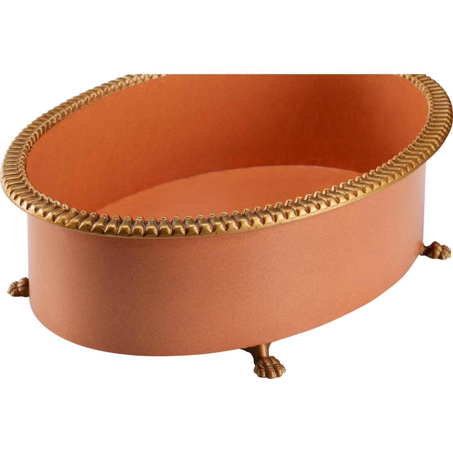009 SI-2105647 | Additional Silo | Pie Crust Cachepot by Chelsea House in orange. Made from metal composite in a modern style.