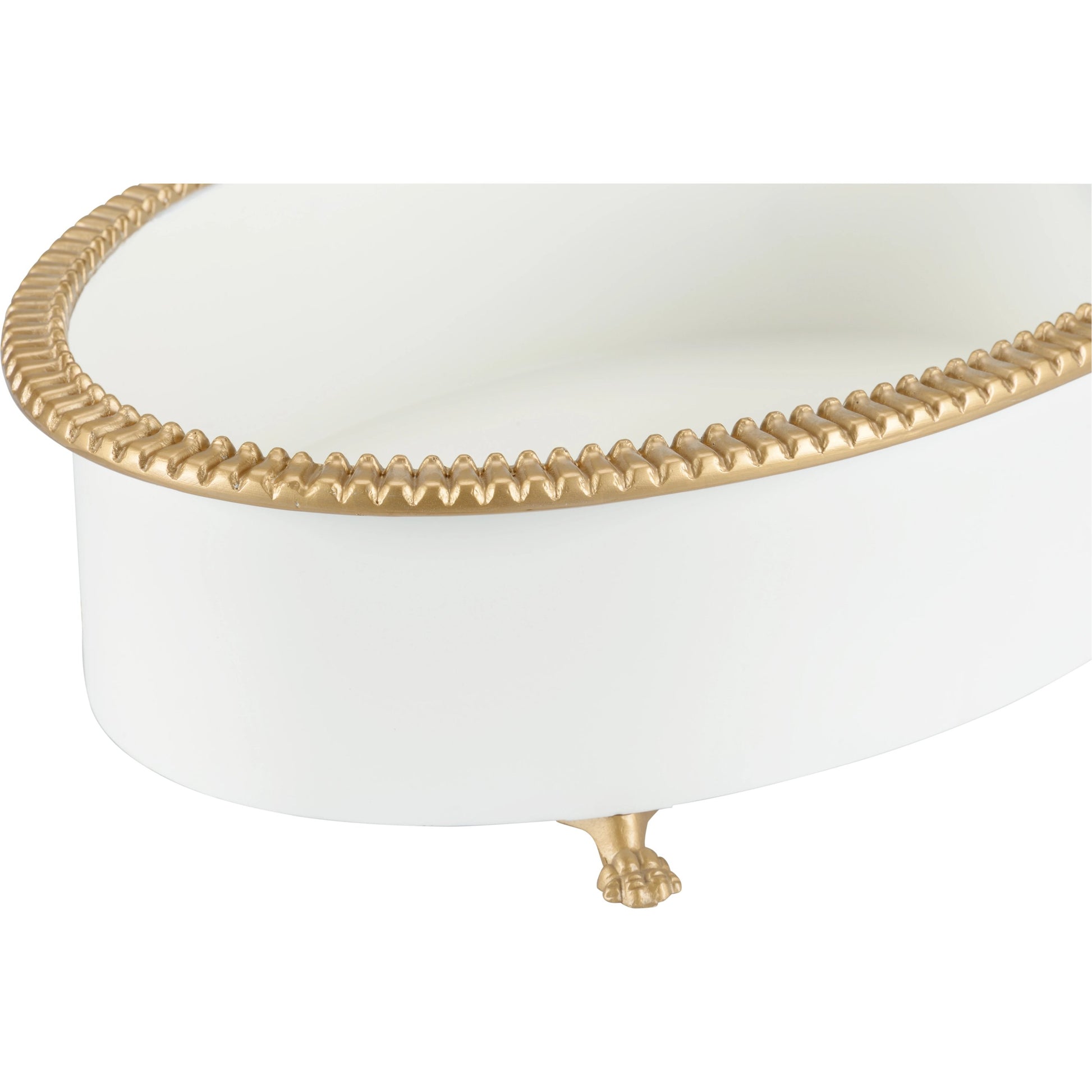 Pie Crust Cachepot by Chelsea House in orange. Made from metal composite in a modern style.