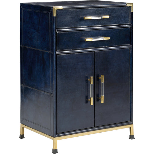 Atticus Cabinet by Chelsea House in midnight blue, brass. Made from unique in a modern style.