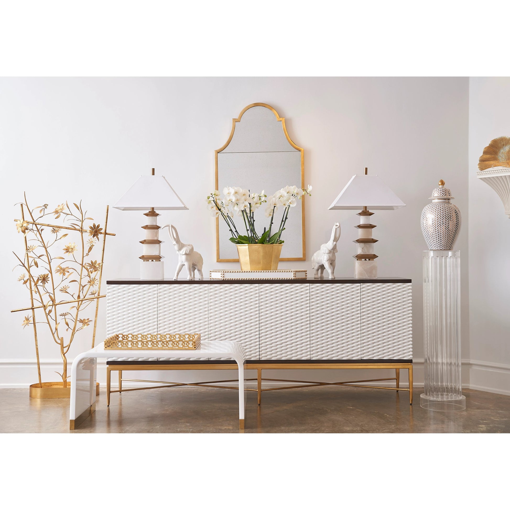 Fluted Acrylic Column by Chelsea House in clear. Made from acrylic in a modern style.