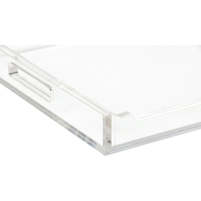 Hanson Tray by Chelsea House in clear. Made from acrylic in a modern style.