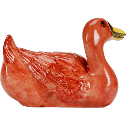 Duck Sculpture by Chelsea House in orange. Made from unique in a transitional style.